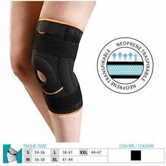 Ginocchiera steccata in Neoprene traspirante e foderata