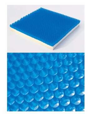 Cuscino antidecubito bicomponente in gel di silicone