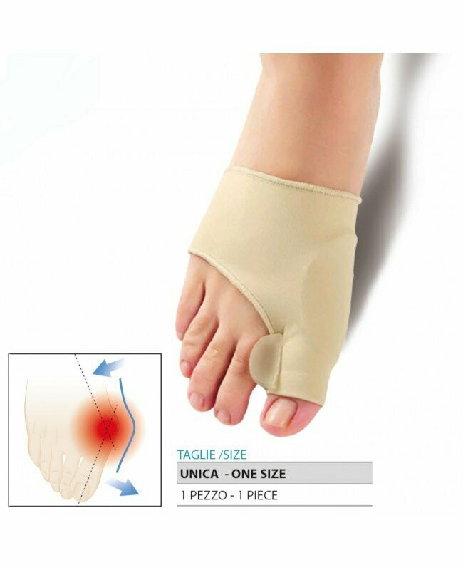 OK PED Fascetta protezione alluce valgo in gel rivestito in tessuto elastico