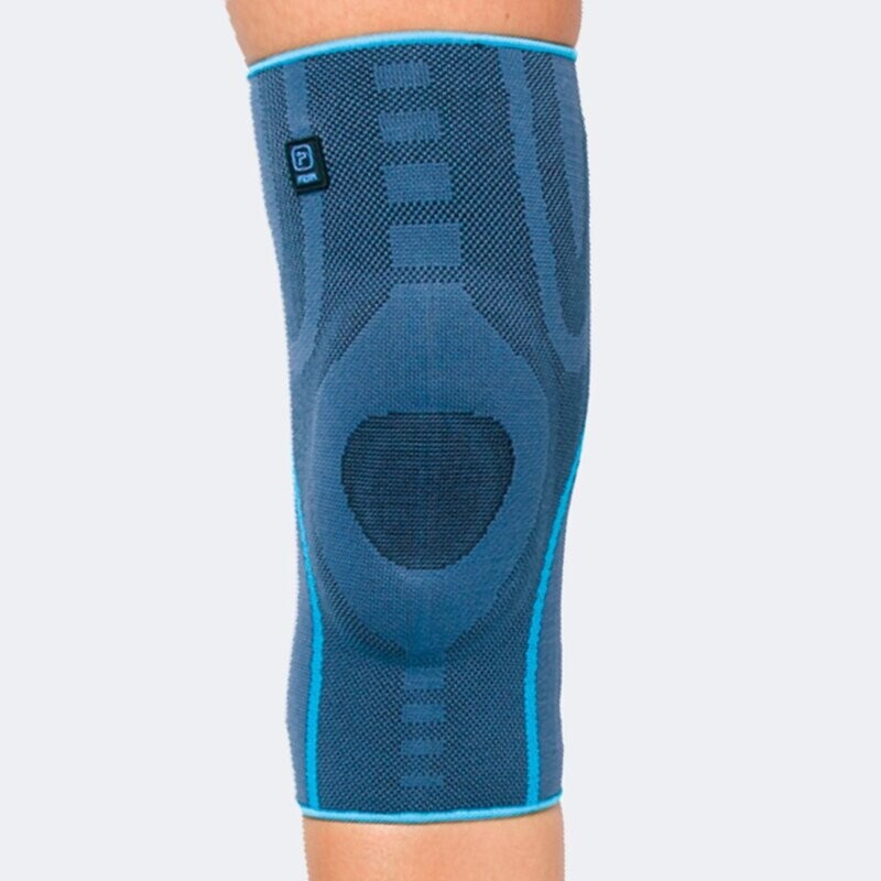 Ginocchiera elastica con imbottitura in silicone e stabilizzatori laterali - P701