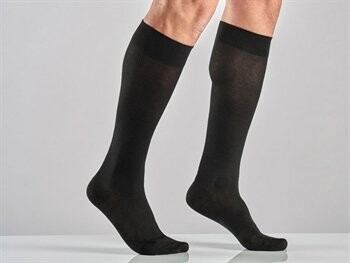 GAMBALETTO COTONE UNISEX - media compressione - NERO B12