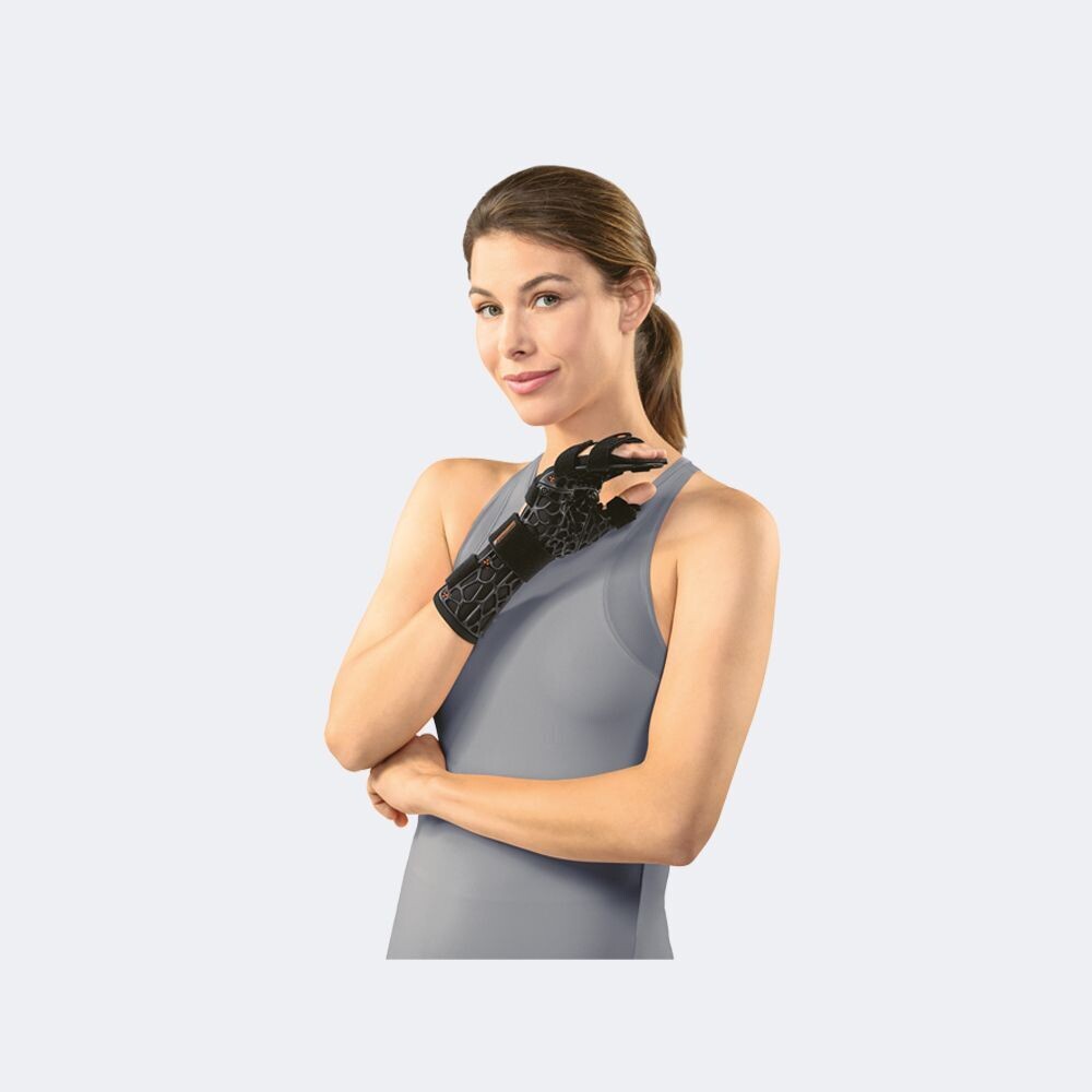 DOCCIA PER POLSO-MANO-DITA-POLLICE  CON BIO TELAIO SCHELETRICO DESTRA