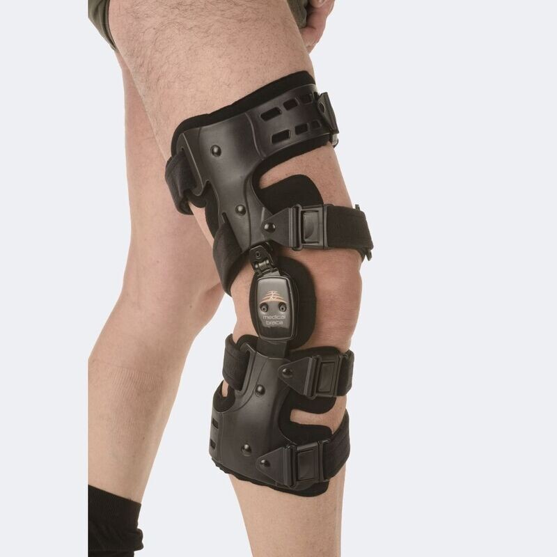 Ginocchiera  avvolgente con articolazione policentrica regolabile VARUS-VALGUS DESTRA
