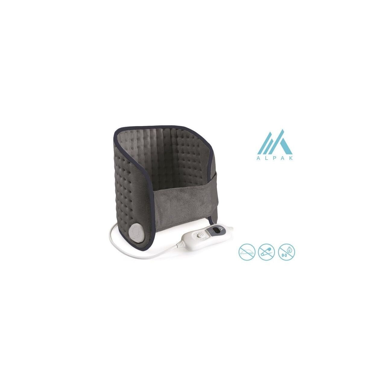 Termoforo elettrico a fascia 3 temperature lavabile con display luminoso