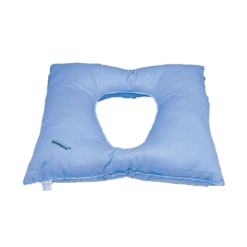 Cuscino antidecubito in fibra cava di silicone con foro
