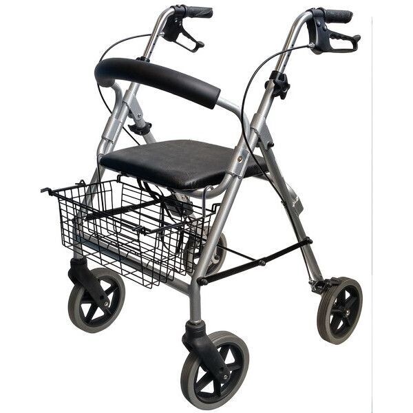 ROLLATOR IN ALLUMINIO con sedile e appoggio lombare ROLLATOR IN ALLUMINIO con sedile e appoggio lombare