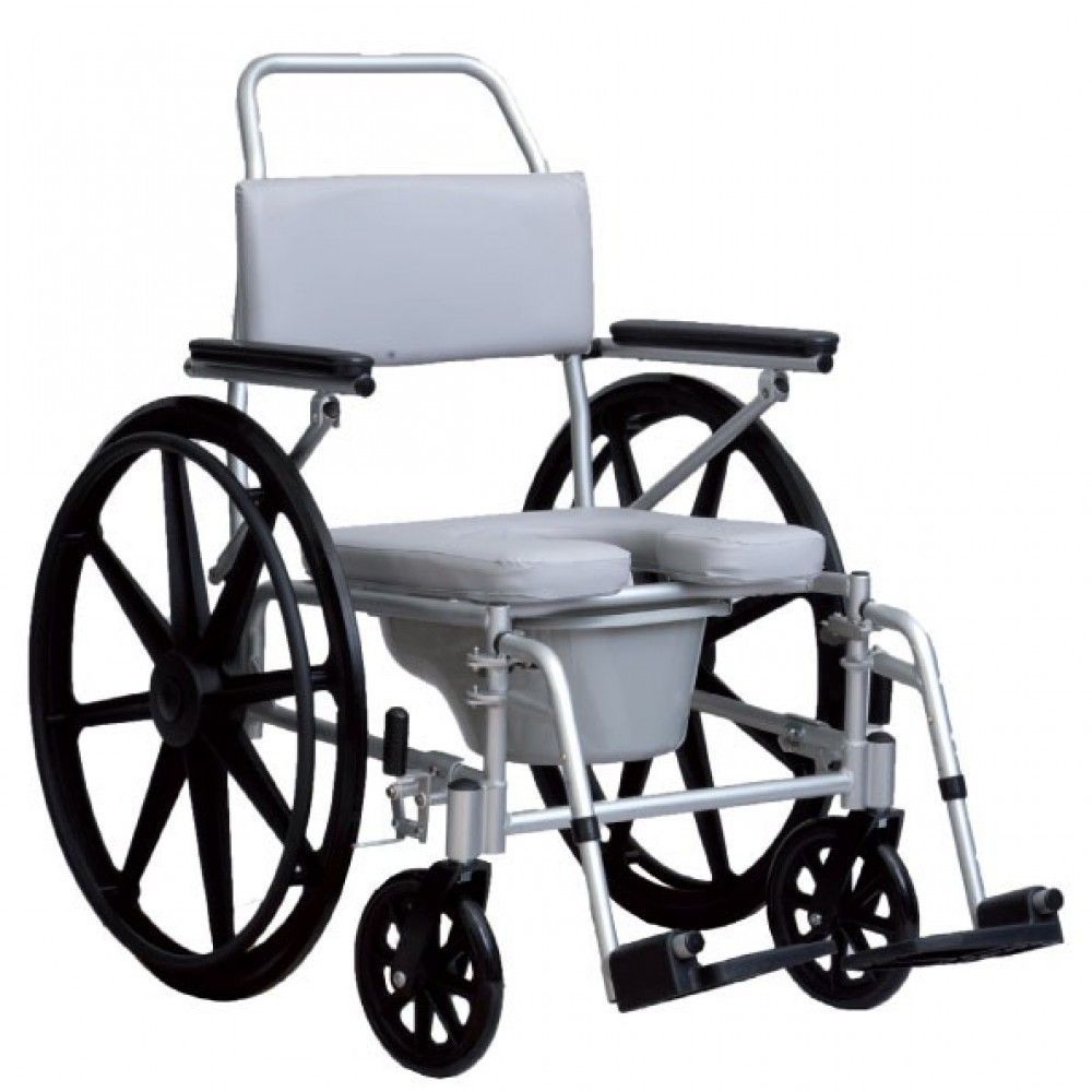 SEDIA COMODA PER DOCCIA AD AUTOSPINTA CON BRACCIOLI RIBALTABILI