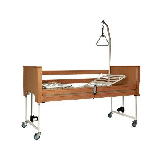 Letto elettrico elevabile con doghe in legno