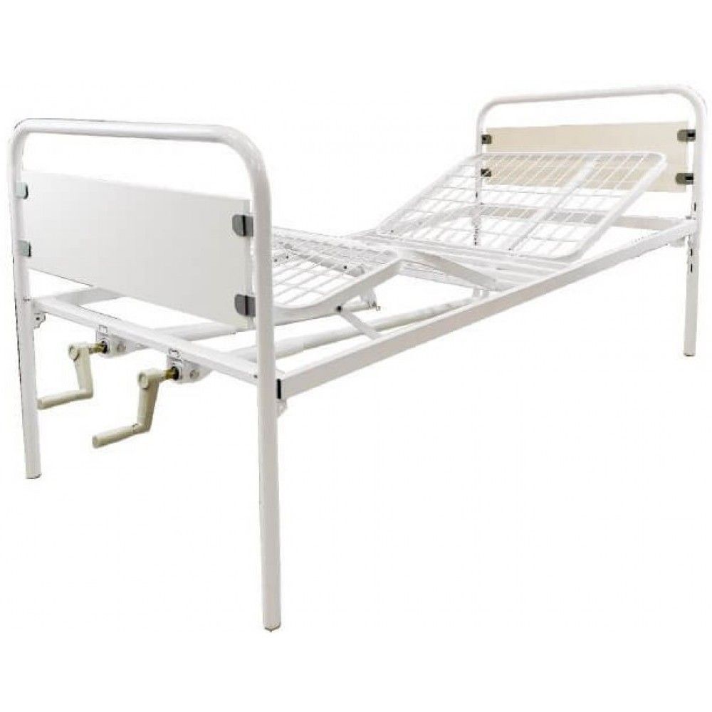 LETTO DA DEGENZA A 2 MANOVELLE ALTEZZA REGOLABILE