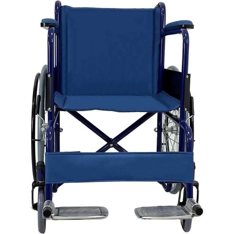 Carrozzina Pieghevole Struttura blu ad Autospinta