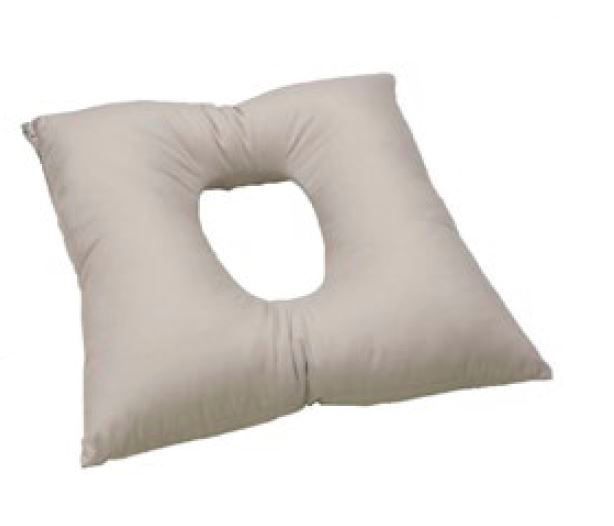Cuscino in fibra cava siliconata con foro centrale BEIGE