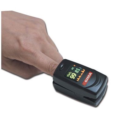 Saturimetro da dito Oxy 6 a colori con indice di perfusione e allarmi