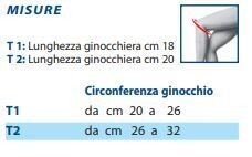 Ginocchiera avvolgente con stabilizzatore rotuleo e stecche a spirale PEDIATRICO