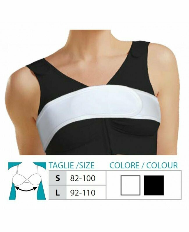 Fascia Reggiseno post-operatorio BIANCO o NERO