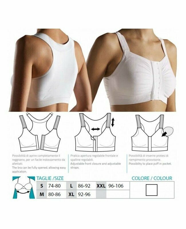 ORIONE Reggiseno post-operatorio BIANCO o NERO