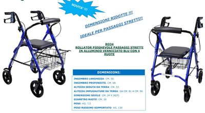 Rollator Pieghevole per passaggi stretti