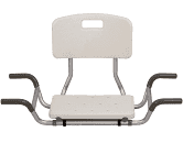 SEDILE CON SCHIENALE IN PLASTICA E TELAIO IN ALLUMINIO, PER VASCA DA BAGNO SEDILE CON SCHIENALE IN PLASTICA E TELAIO IN ALLUMINIO, PER VASCA DA BAGNO