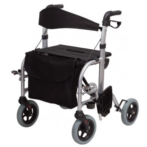 ROLLATOR PIEGHEVOLE COMPATTO DOPPIA FUNZIONE