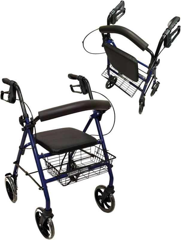 ROLLATOR IN ALLUMINIO con sedile e appoggio lombare