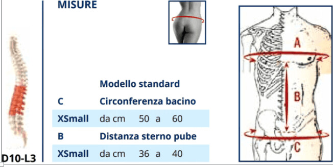 TC35 Basic Busto Pediatrico Iperestensore Immobilizzatore per Fratture e Crolli  Vertebrali "JEWETT" con banda pelvica basculante