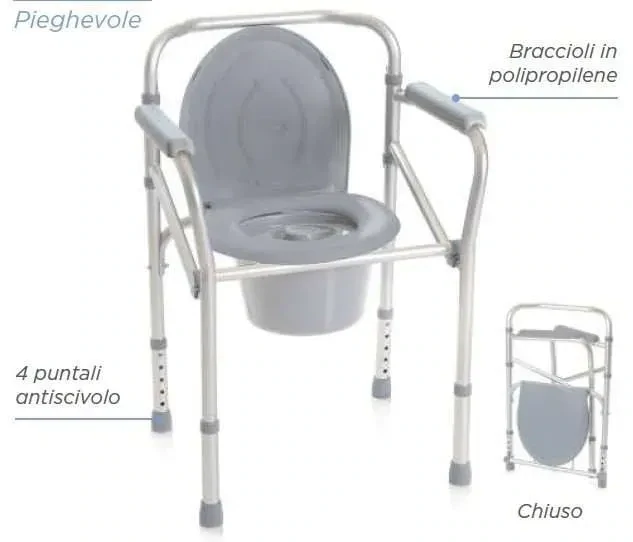 SEDIA 3 IN 1 CON WC - COMODA PIEGHEVOLE SEDIA 3 IN 1 CON WC - COMODA PIEGHEVOLE