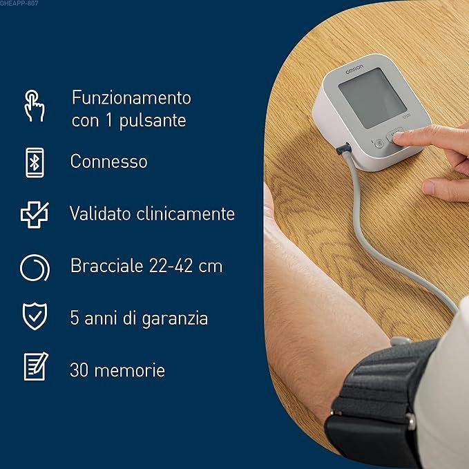 OMRON X2+ Connect Misuratore di pressione da braccio con Bluetooth
