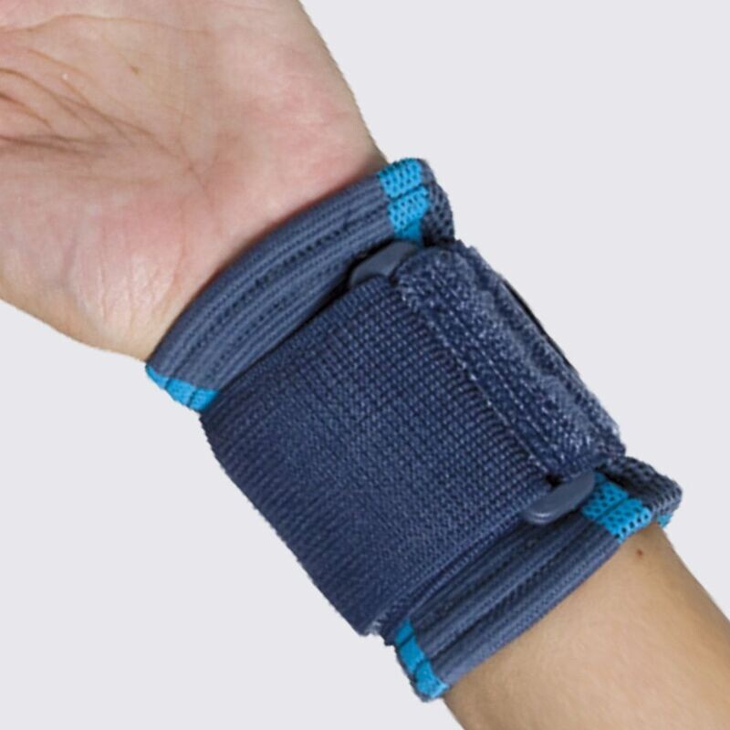 Polsiera con cinturino rigido di rinforzo BLU o BEIGE TAGLIA UNICA AMBIDESTRA