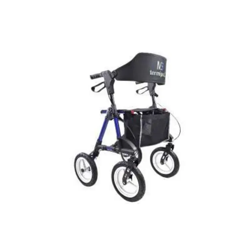 Rollator Pieghevole, adatto anche per esterno e terreni irregolari, con Quattro Ruote Grandi