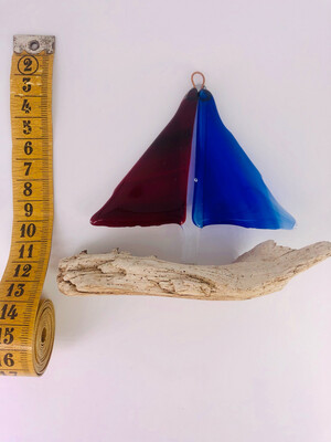 Glass Fused Sail Boat