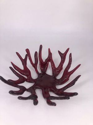 Coral Bowl Glass Red