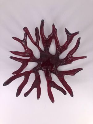 Coral Bowl Glass Red