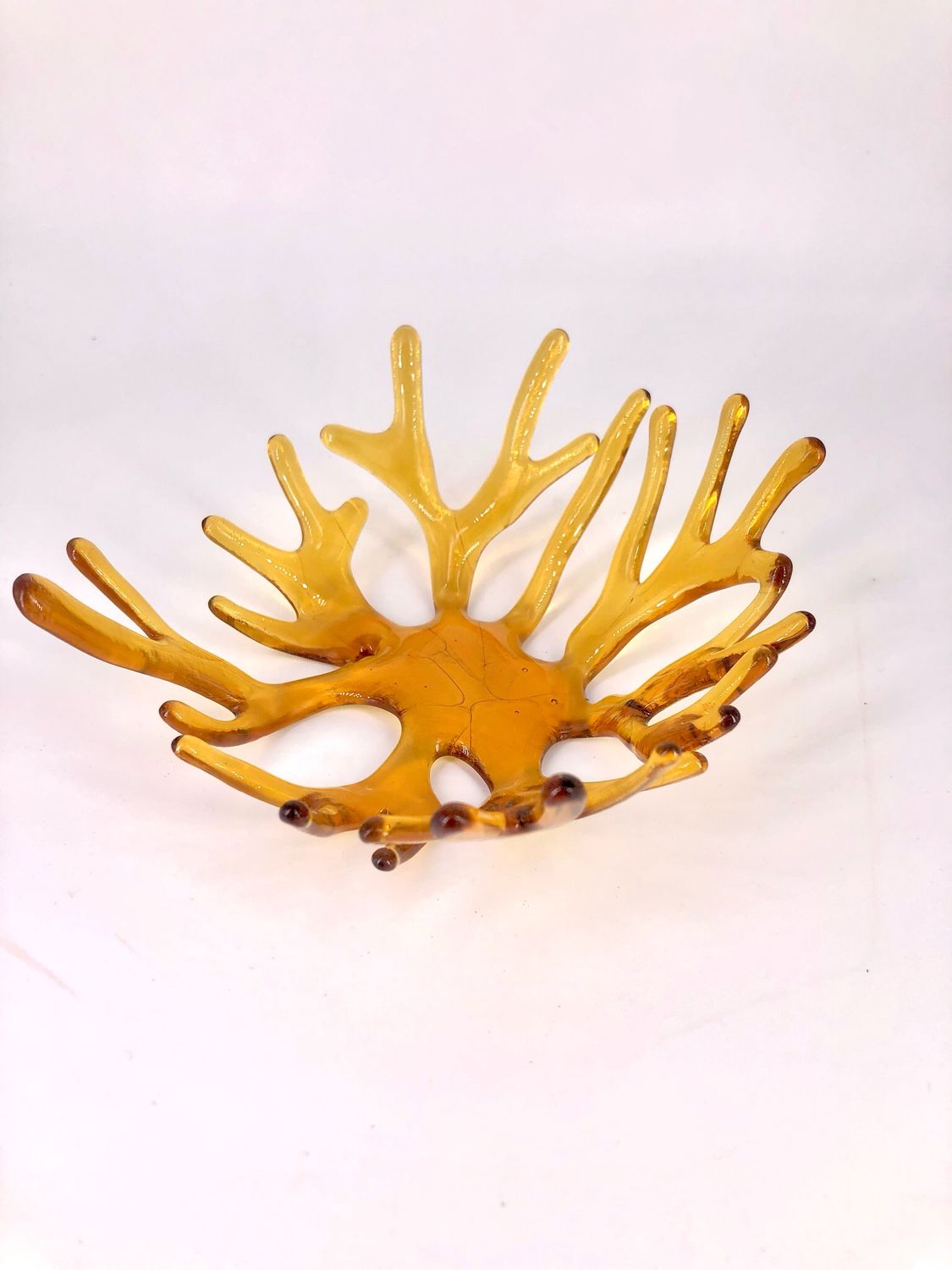 Fused Coral Bowl Amber