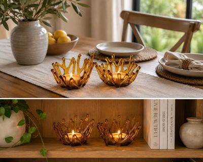 Coral Tea Light Candle Holder