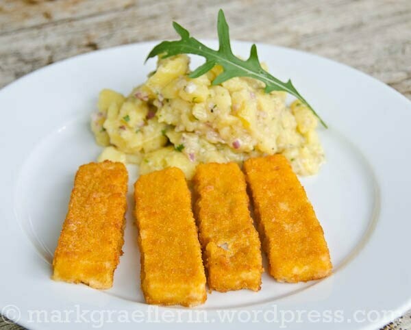 Fischstäbchen mit Kartoffelsalat