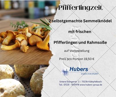 Semmelknödel mit Pfifferlingen
