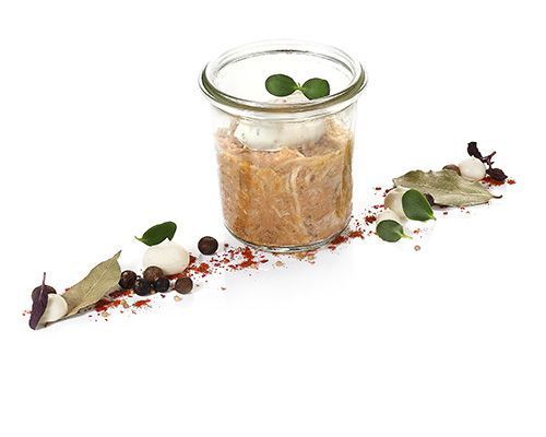 Pulled Chicken mit Bacon-Chili-Cheese-Nocke Pulled Chicken mit Bacon-Chili-Cheese-Nocke