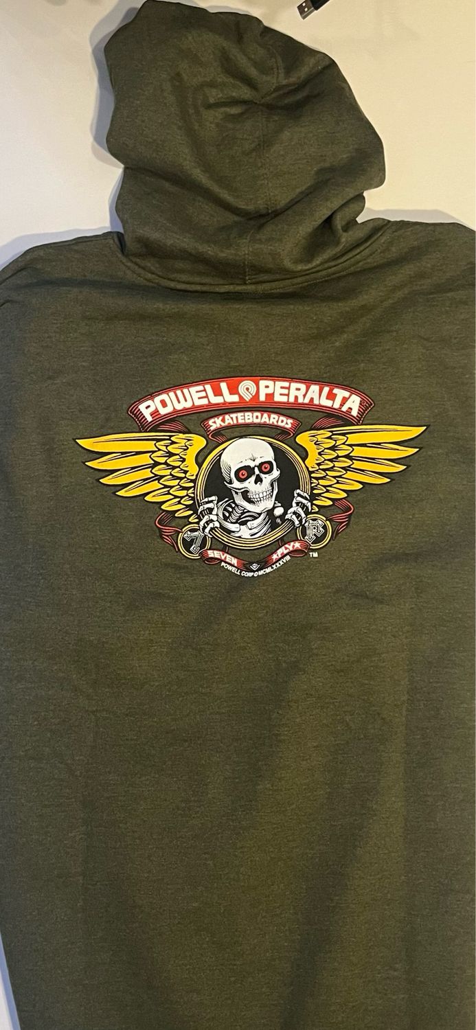 Powell Peralta Winged Ripper Hoodie OliveGreen XL