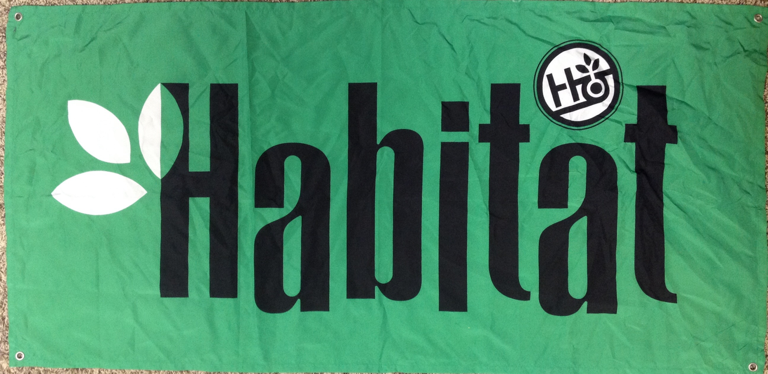 Habitat nylon banner