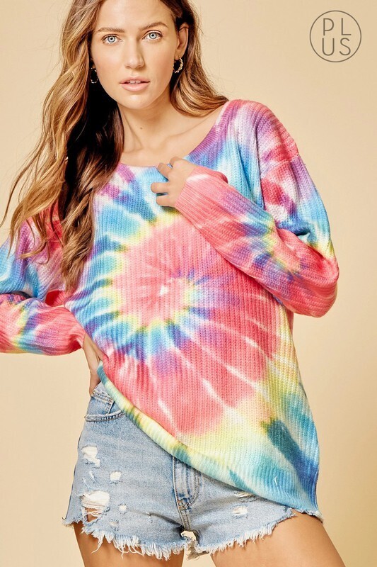 Circle Tie Dye Sweater!  Only 1 Large Left!!