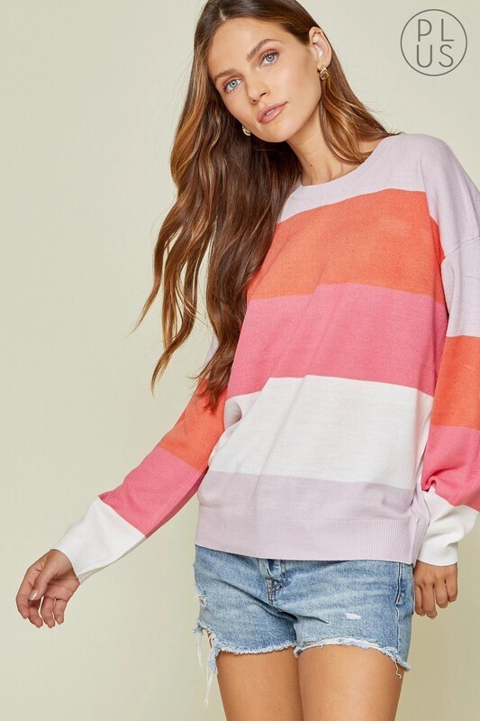 Striped Lightweight Sweater  3X to S!!!