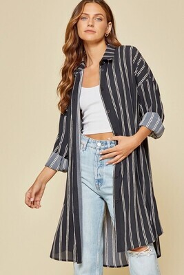 Striped Duster/Dress  3X to S!!  Multiple Uses!!
