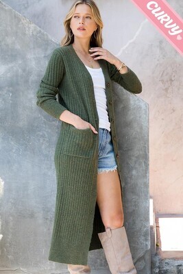 Button Down Long Cardigan 3X to S!!
