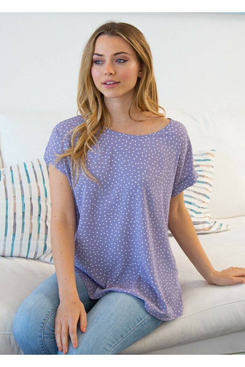 Short Sleeve Polka Dot Top - Only 1 Small Left!!