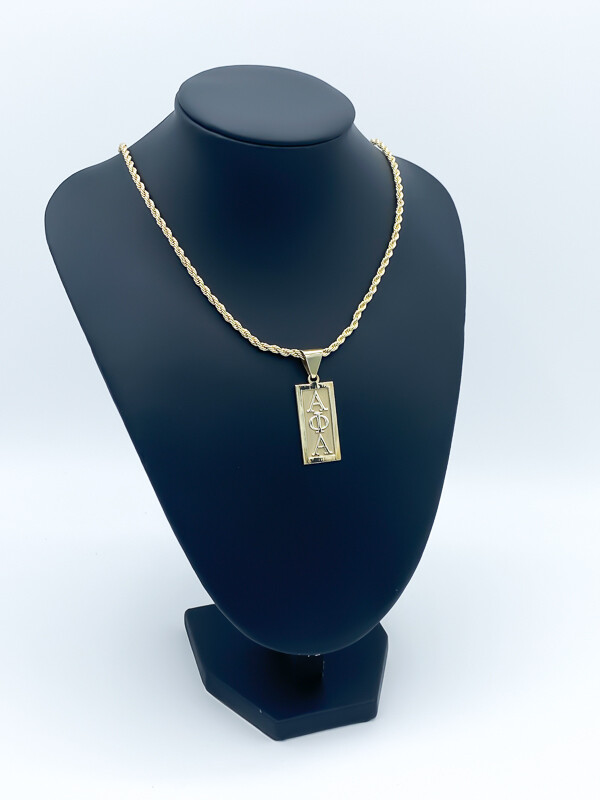 ALPHA PHI ALPHA MEDIUM CARTOUCHE - Gold Plated