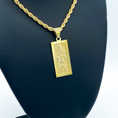ALPHA PHI ALPHA LARGE CARTOUCHE - Gold Plated