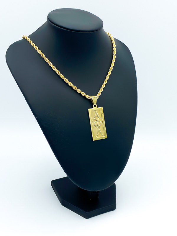 ALPHA PHI ALPHA LARGE CARTOUCHE - Gold Plated