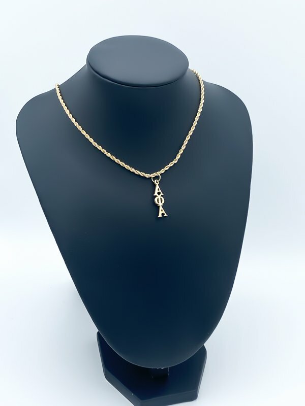 ALPHA PHI ALPHA SMALL OPEN PENDANT - Gold Plated