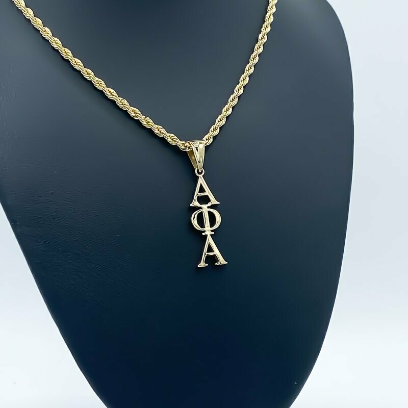 ALPHA PHI ALPHA MEDIUM OPEN GOLD PENDANT