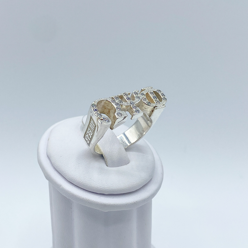 OMEGA PSI PHI SYMBOLS RING - Silver