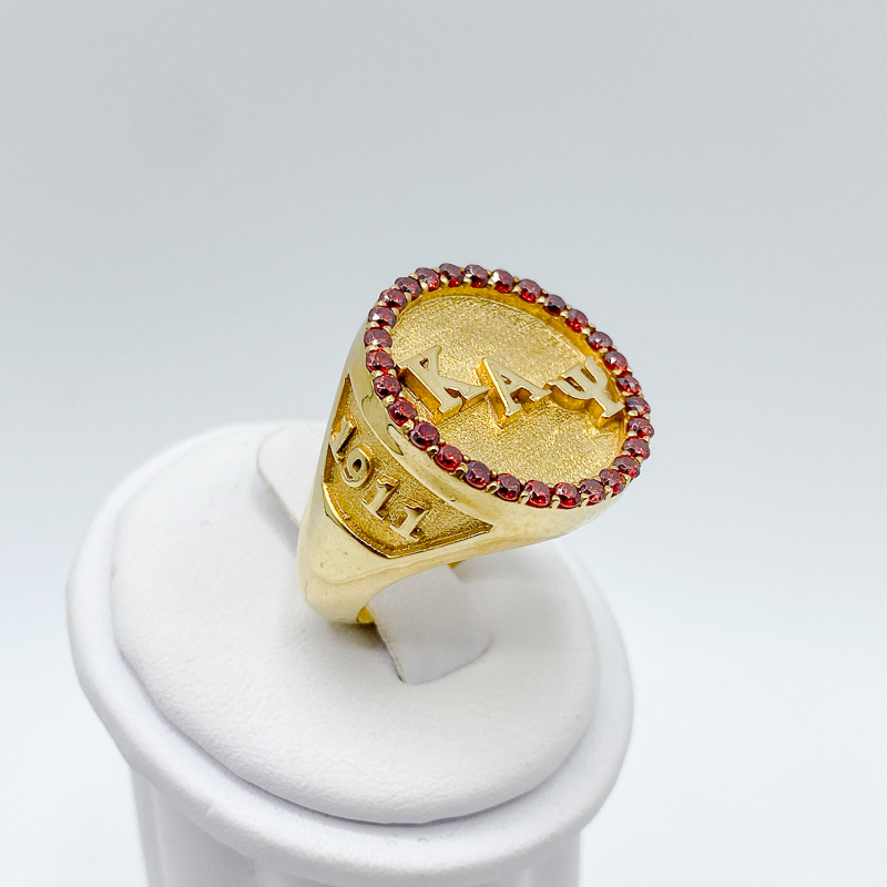 KAPPA ALPHA PSI ROUND RING - Gold Plated